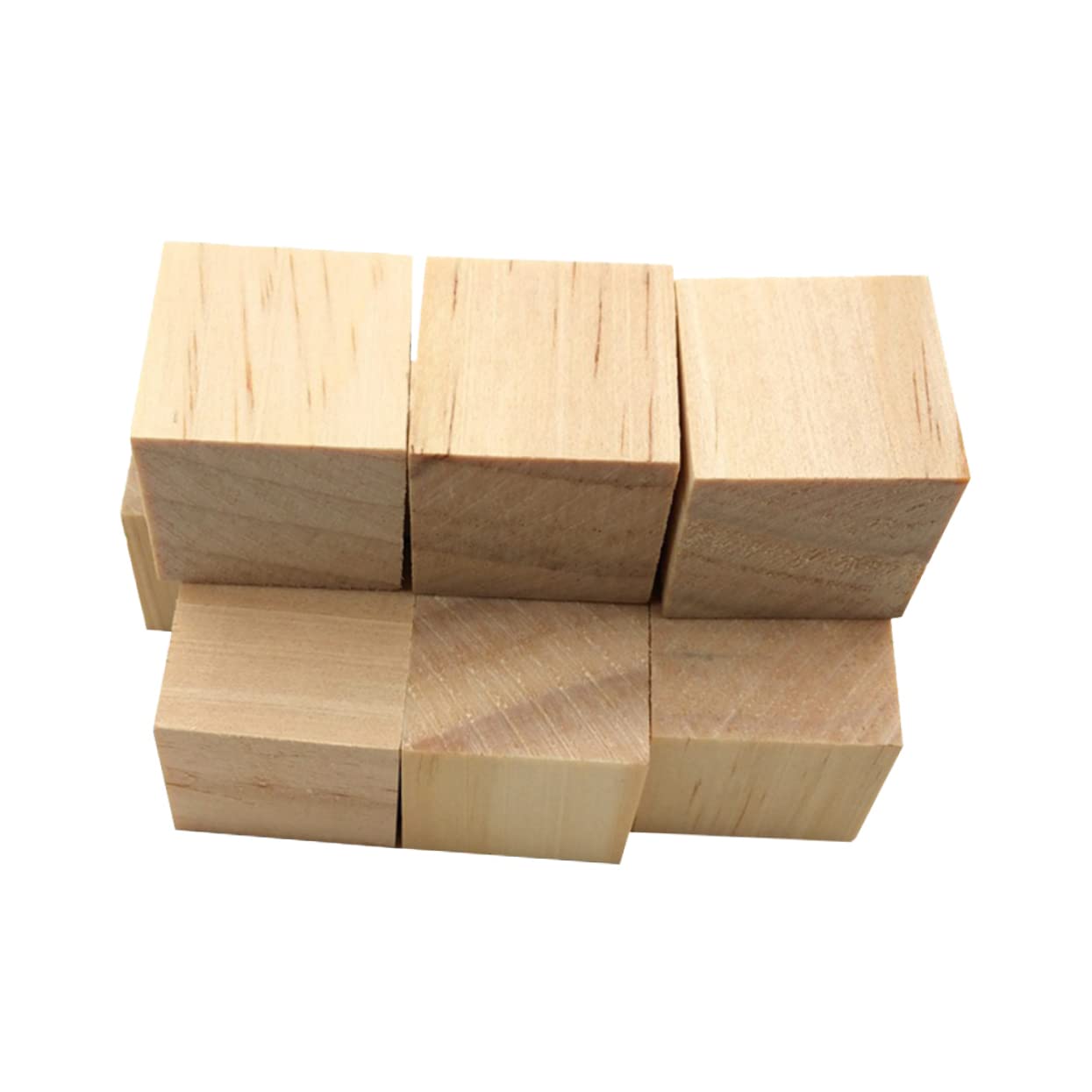 Tofficu Bloques de Madera Beige Cubos Pequeños de Madera 36 para Manualidades Diy para Proyectos Artísticos y Decoración Creativa
