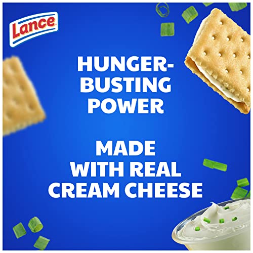 Lance Sandwich Crackers, Captain's Wafers Cream Cheese And Chives, 8 Ct Box #TOP3
