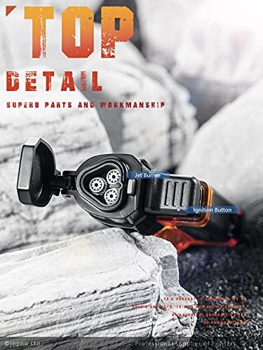 JOPOO Cool Triple Jet Flame Turbo Torch Windproof Lighter, Butane Gas Lighter Refillable Adjustable (Sold Without Gas)