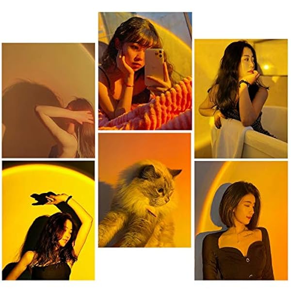 Zonsonderganglamp, USB Romantische Zonsondergang Projectie Lamp, Kan 180 ° Worden Geroteerd, Bioscoop Woonkamer Slaapkamer Achtergrond Wanddecoratie