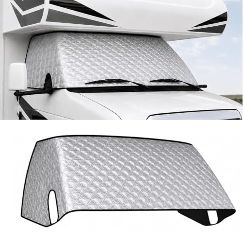 RV Windshield Cover for Forest River Solera TS237 2026, Class C Motorhome Front Windshield Sun Shade, Camper Exterior Window Snow Protector Cover