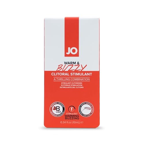 JO Warm & Buzzy Clitoral Gel – Water Based Warming Clitoral Stimulant Gel for Women, Tingling Sensation – 10 mL - 0.34 Fl Oz (Pack of 1)
