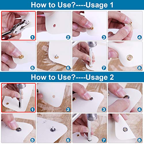 1/4 Inch Grommet Kit 200 Sets Grommets Eyelets With Install Tool Kit, 4 Colors Grommets Kit With Storage Box For Craft Making, Repair, Decoration And Diy Projects #TOP3