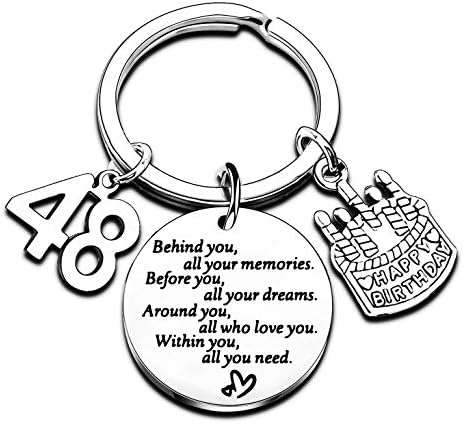 Birthday Keyring Birthday Gifts Key Ring Gifts for Women Girls Gifts Inspirational Keychain Gifts for Mum Daughter Sister Christmas Gifts (18th)
