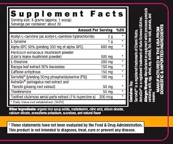 CONTROLLED LABS Orange Brainwash Powder, Enhanced Energy and Focus, 20 Servings BrainNootropic, Helps Increase Stamina and Endurance