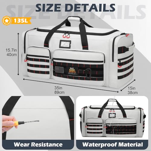 135L Extra Large Duffle Bag, Heavy Duty Sports Gym Travel Duffel Bag by SunForMorning - Used condition - Image 2