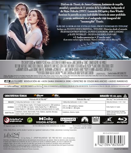 Miniatura 2 de Titanic 4k Uhd Blu-Ray Blu-Ray Extras
