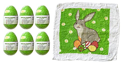 Preisvergleich Produktbild itsisa Magisches Handtuch 6er Set (Ostern) - Zauberhandtuch, Kindergeschenk, Ostergeschenk