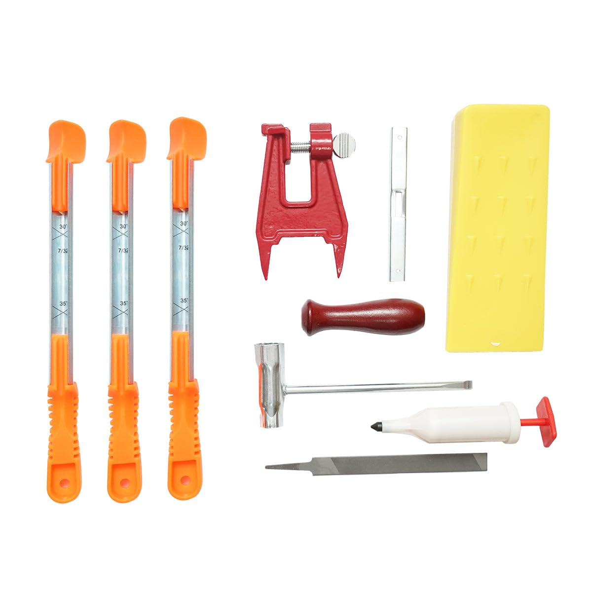 Kit professionale per affilare la catena della motosega 10 pezzi