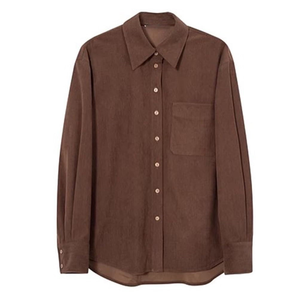 Chemise en velours marron femme : le haut de loisirs parfait pour l'automne