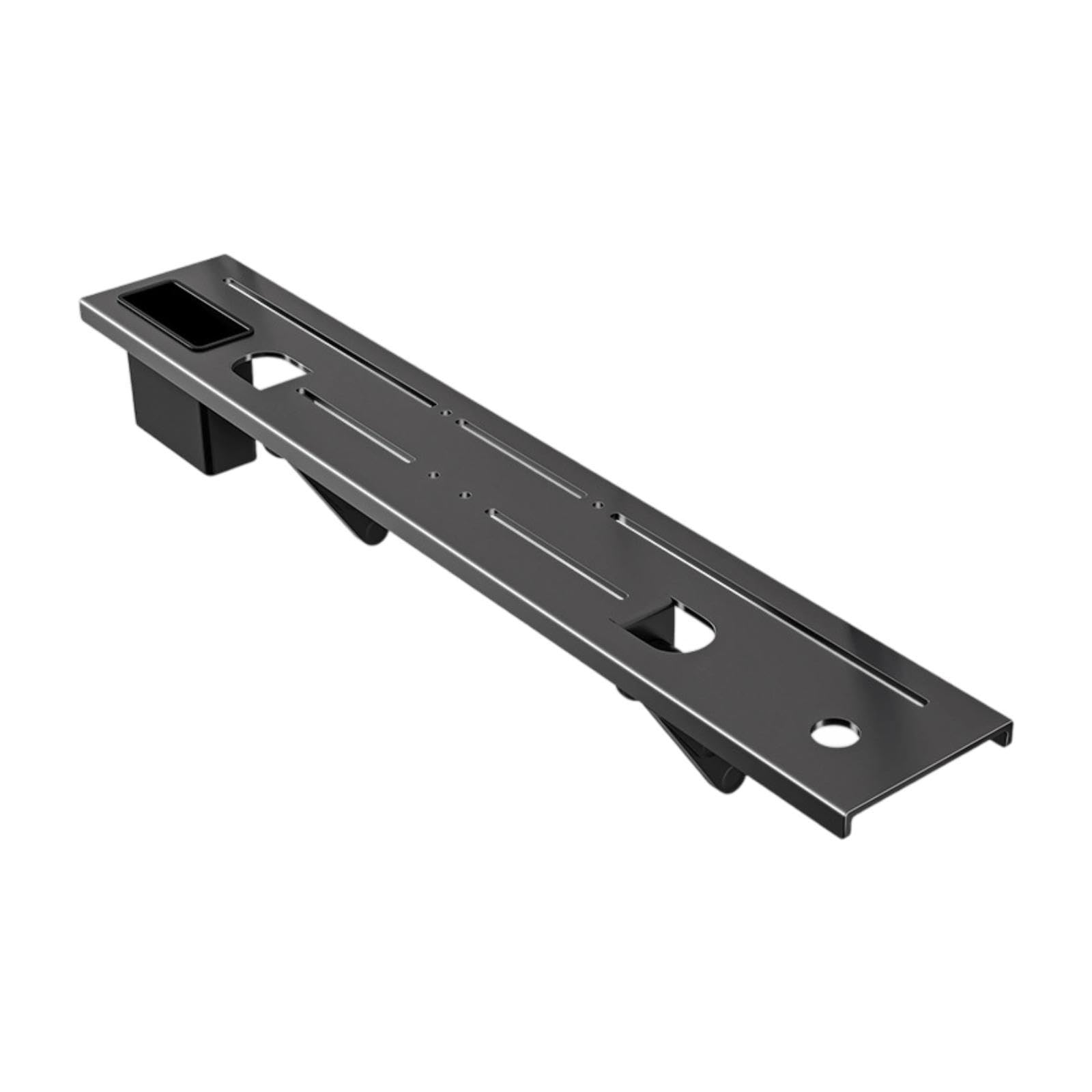 TV Top Storage Bracket Wall Mount Adjustable for Cable Box Home Decor Camera 60cmx7cm Black-image-30