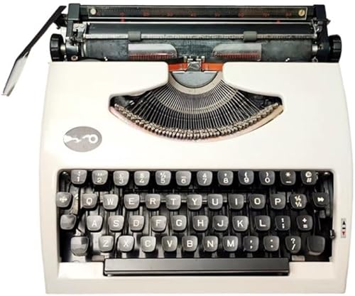 Máquina de escribir manual vintage con cinta, máquina de escribir antigua con movimiento de metal, máquina de escribir para escribir letras y notas