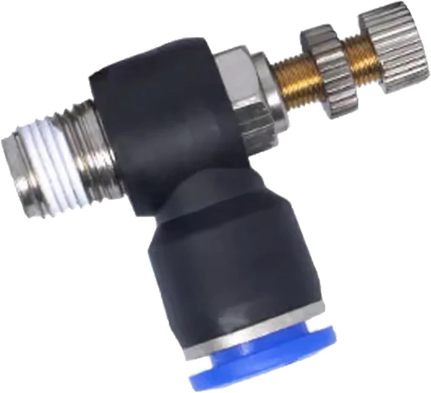 6pcs SL Pneumatic Fittings 1/8'' 1/4" 3/8" Cylinder Throttle Speed Controller Pressure Relief Valve Air Hose Connector Regulator(6PCS SL4-M5)