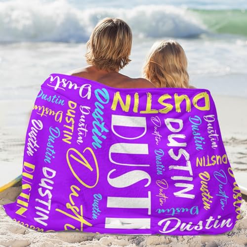Personalized Blankets for Kids with Names Customized Blankets with Name for Adult Custom Blanket Gift for Birthday Christmas Valentines Day Gift