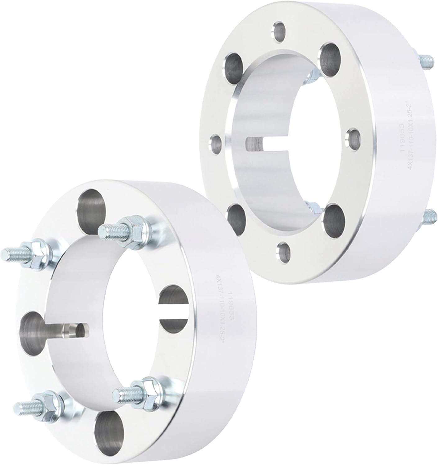 2" 4x137 Wheel Spacers Fits for Bayou 250 2003-2011, for Outlander 500 2007-2014, 10x1.25 Thread Size 110mm Hub Bore Wheel Accessories Parts