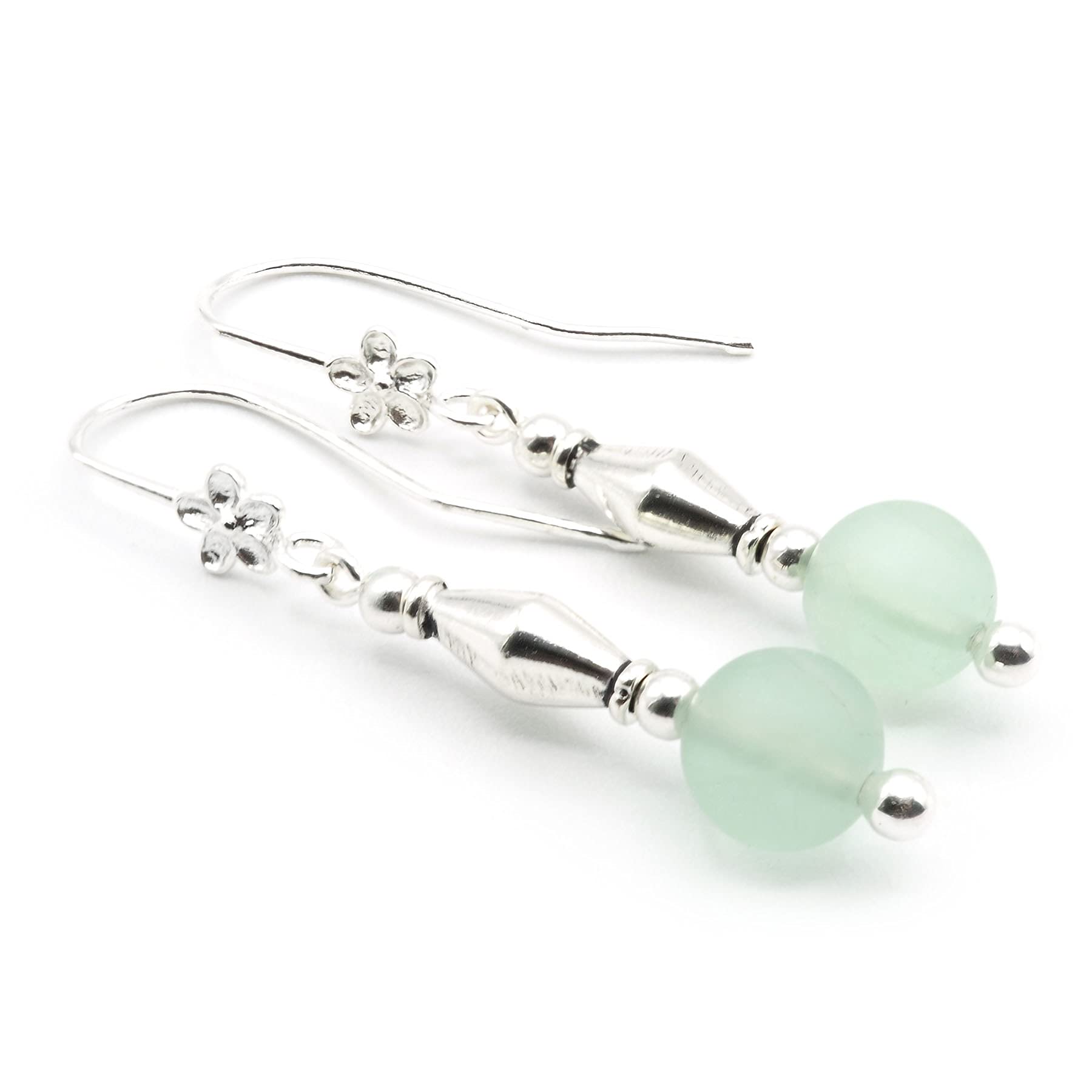 Pendientes Fluorita Verde y Plata 925
