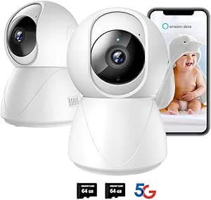 2K Indoor Camera, 5G & 2.4G WiFi Security Camera for Baby Monitor Pet Camera, 4MP 360° PTZ Wireless Cameras for Home Security with Night Vision Motion Detection Compatible with Alexa asin的图片