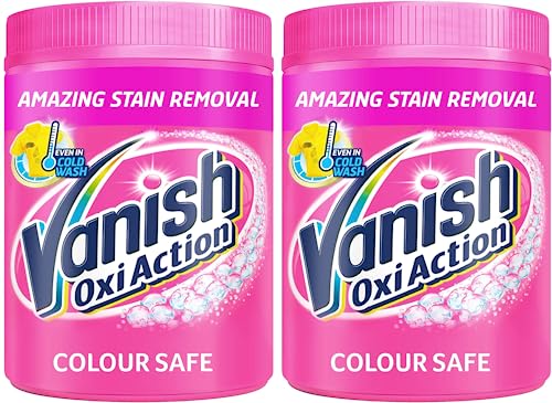 Vanish Oxi Action Colour Safe Powder Chlorine Free Fabric Stain Remover, 470g (Pack of 2)