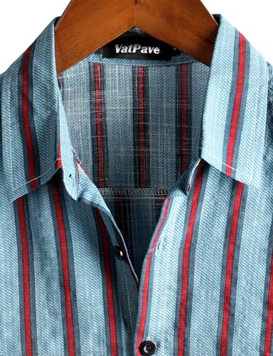 Image of VATPAVE Mens Casual Hawaiian Floral Shirts Short Sleeve Button Down Tropical Shirts Beach Summer Shirts