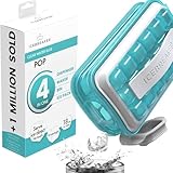 Ice Cube Tray with Lid - NO SPILL Innovative Patented Ice Tray for Freezer - NO TOUCH Silicone Ice Cube Tray for Freezer - This Ice Maker Makes 18 Cubes/Serv and 54/Day - Ice Cube Mold by ICEBREAKER