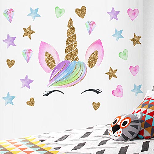 Vinilos Decorativos Unicornio Rosa 28x28 cm 50 piezas miniatura 7