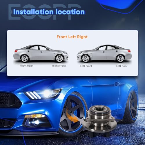 Image of ECCPP 2-Piece 513293 Wheel Hub Bearing for Honda Odyssey 2011-2017 | 5 lugs w /ABS Sensor Pre-Greased Sealed