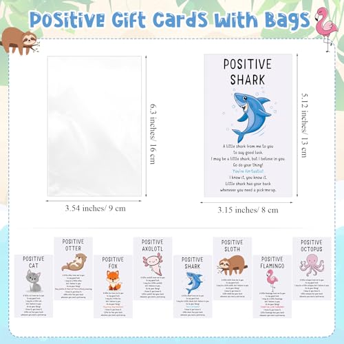 Image of Landical Positive Animal Keychains Bulk, Back to School | First Day of School Gift, Inspirational Cards, Acrylic Charms, Coworker Appreciation, Team Recognition, Group Handouts