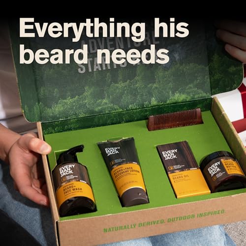 Every Man Jack Complete Beard Care Kit for Men, Sandalwood Teak, Gift Set Alternate view