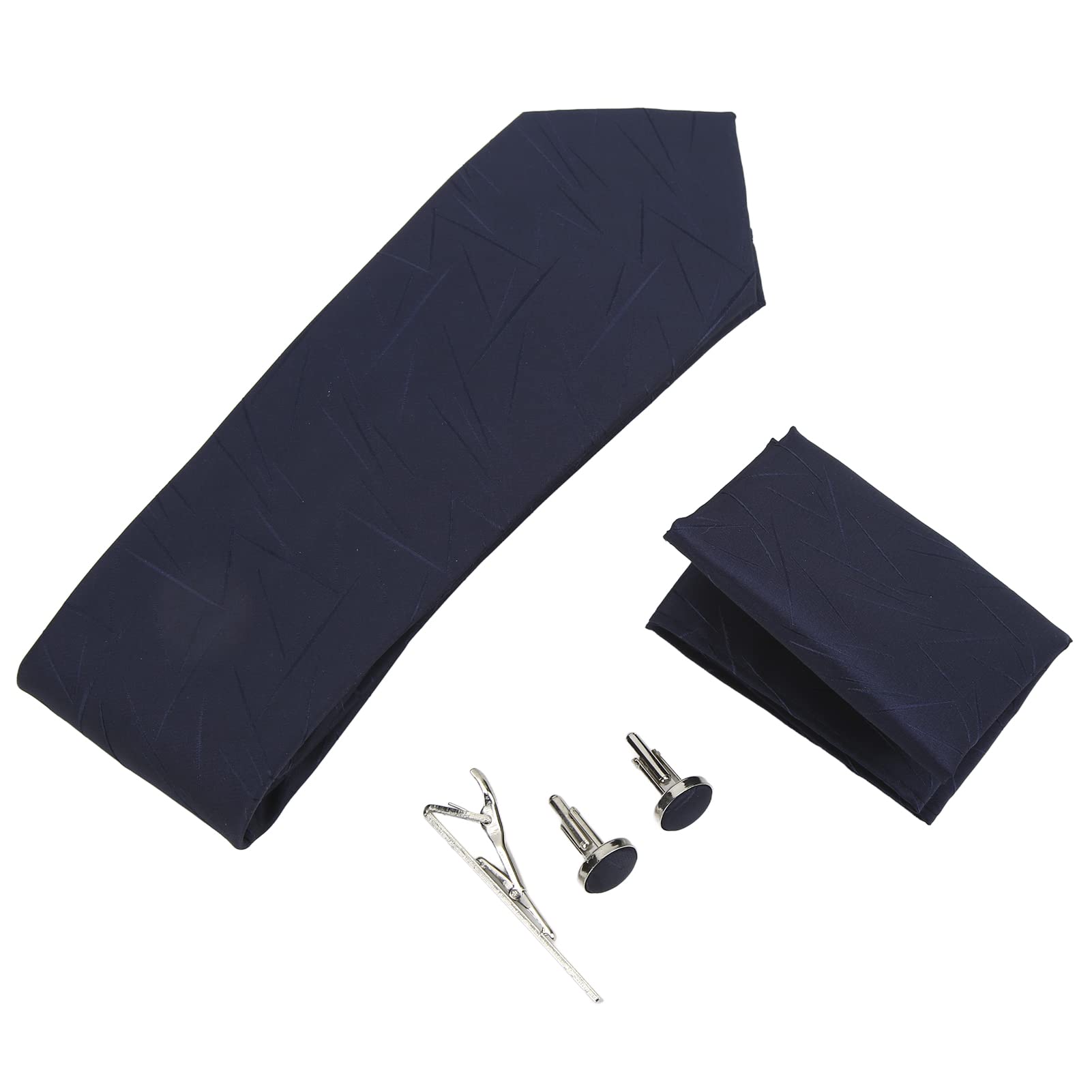 BHDK Men Ties,5pcs Premium Pre-Tied Bow Ties Pocket Cufflinks Set Wedding Necktie Formal with Gift Box for Wedding Party Prom Birthday Gift (3 Colors)(2#)