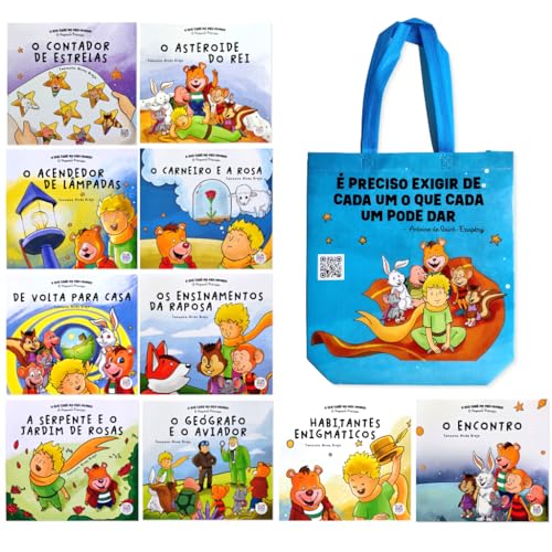 Coleção O que Cabe no Meu Mundo - Pequeno Príncipe + Bolsa Azul