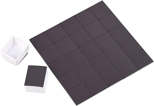 Miniatura 4 de Juego de 100 bandejas de acuarela con rayas magnéticas, de plástico blanco, vacío, para artistas, para bricolaje, acuarela, óleos o acrílicos,