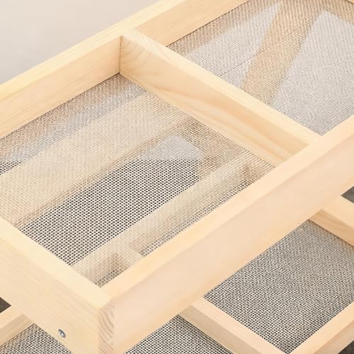 Table d'alimentation à deux niveaux pour nourrir quatre poules