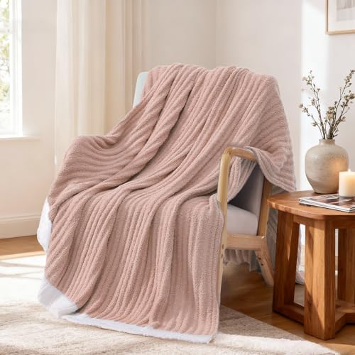 Save on WRENSONGE Pink Striped Throw Blanket - Use Code JLESID2I