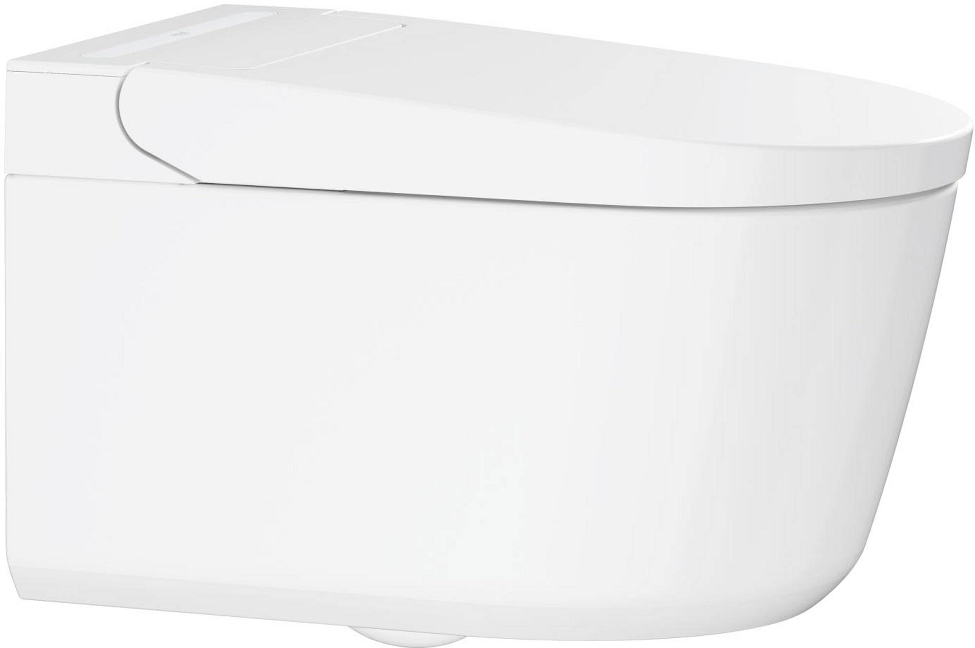 GROHE Sensia WC Lavant Suspendu, 2 bras de douchette réglables hygiène intime (1 jet arrière, 1 jet douchette féminine), Télécommande, Cuvette sans bride, Blanc Alpin, 36507SH0