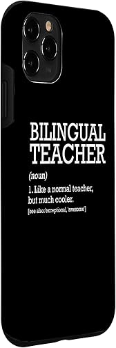 Miniatura 3 de iPhone 11 Pro Bilingual Teacher Definition - Funny Bilingual Teacher Case