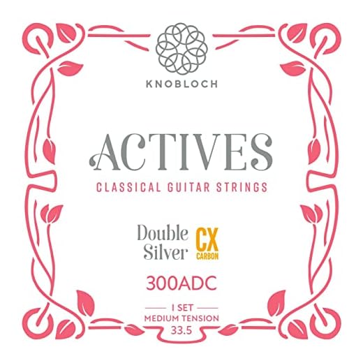 KNOBLOCH STRINGS - Cuerdas de Guitarra Española | Actives 300ADC CX Carbon | Tensión Media 33.5 | Graves Robustos | Juego de cuerdas para Flamenca y Clásica | Fabricadas en España