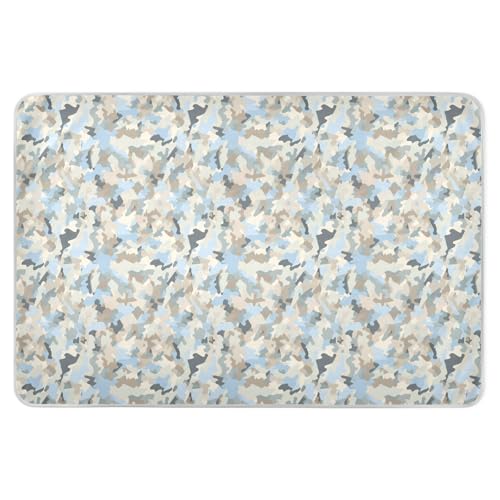 Camouflage Watercolor Bed Underpads Highly Absorbent Bed Wetting Pads Machine Washable Travel for Toddler Kids , 52