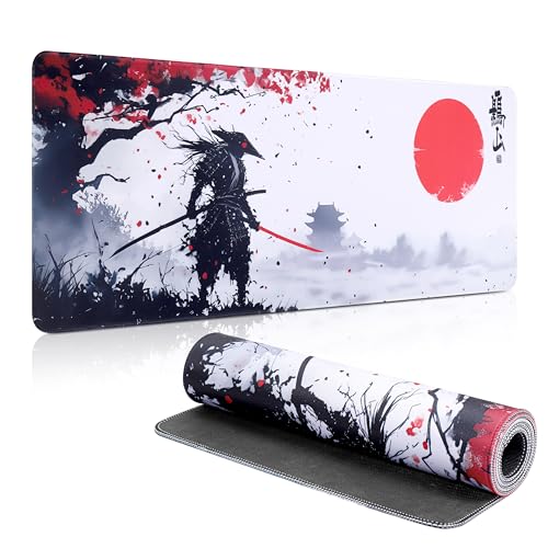 Ya en mundofriki.es: Yimomoyi Alfombrilla de ratón para Juegos 800 x 300 mm - XXL Alfombrilla de ratón Antideslizante Grande - Samurai japonés