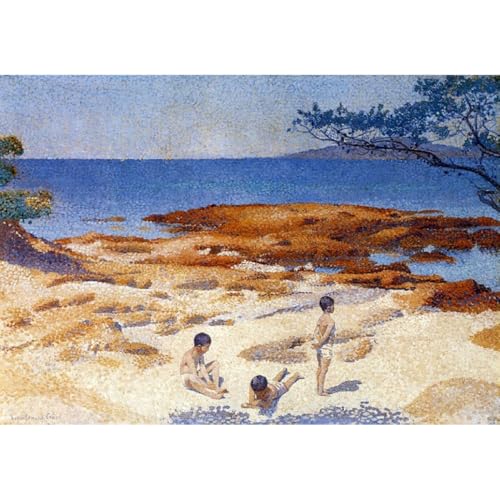 Impression sur toile plage au cabasson 76.2x101.6 cm idée cadeau originale décoration maison
