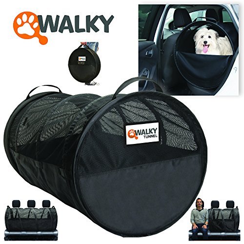 Walky Tunnel Pet Tube, Car Kennel Crate, Automotive Pet Containment Barrier Kennel, Soft