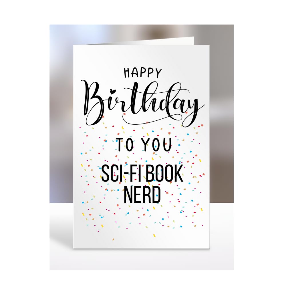 Happy Birthday To You Sci-fi Book Nerd Card, Gifts for Men, Women, Presents for Man, Woman or Person, Greetings Card, Funny, Joke, Silly, Gag, A5-127b_49 โ image 1