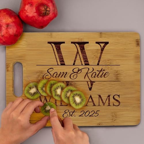 My Personal Memories Custom Personalized Bamboo Cutting Board - For Wedding, Anniversary and Couples - Majestic Style