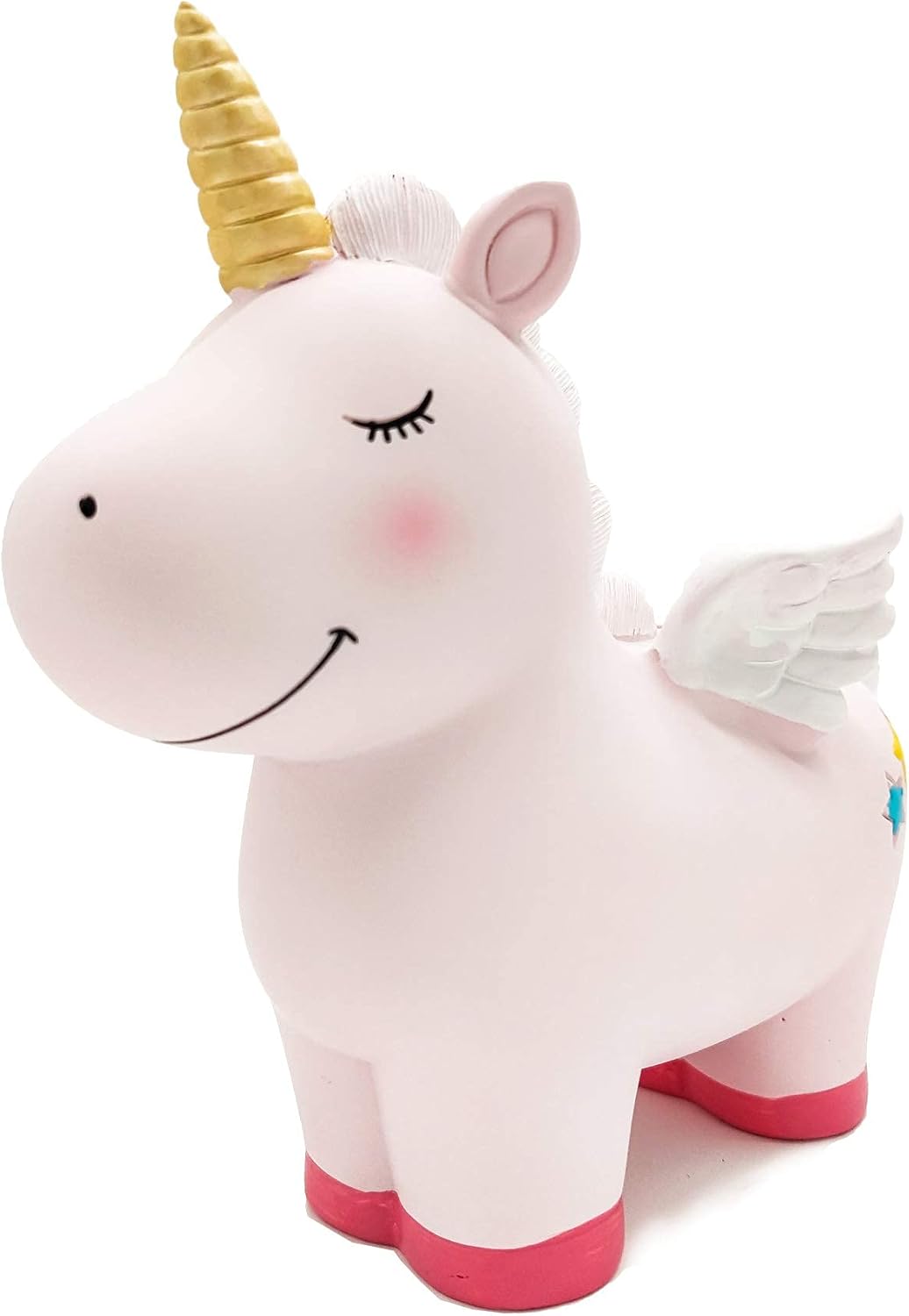 22 cm Lovely Kids Pink Resin Unicorn Piggy Bank Baby Girls Cute Unicorn Money Boxes Children Bedroom Decoration Birthday Gifts (Pink) - Image 4