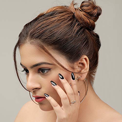 Image of Midnight Black Professional Nail Polish | Long Lasting, Quick Dry, Chip Resistant, High Shine Nail Paint | Smooth & Easy Application, Vibrant Trendy Shades for Women & Girls Party Daily Use 15ml