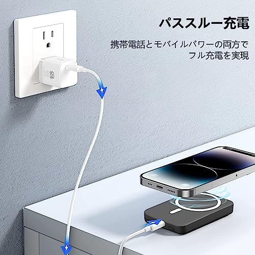 LUCKYDUO MagSafe対応 モバイルバッテリー マッグネット式 ワイヤレス モバイルバッテリー 5000mAh CD-50 の商品画像 4