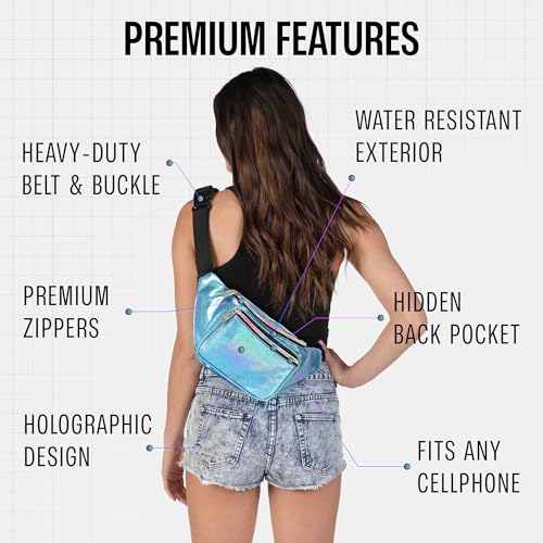 Image of SoJourner Bags Belt Bag One Size Glitter Light Blue