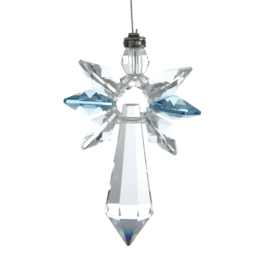 Crystals Aquamarine Lucky Crystal Angel, Crystal, 19,4 X 3,5 X 1 Cm