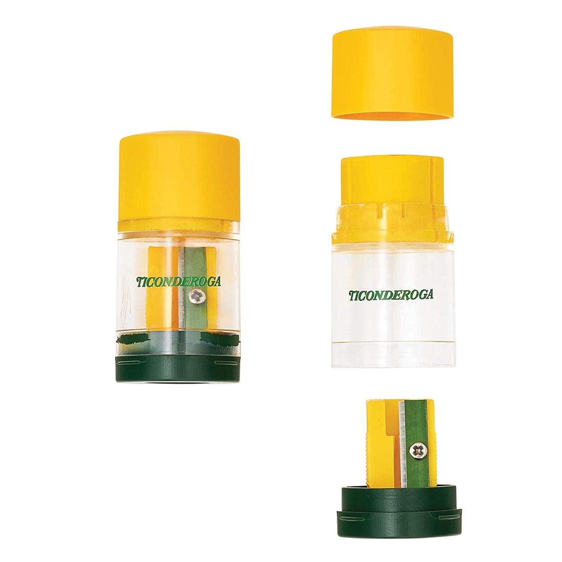 DUO Sharpener/Eraser, Green and Yellow, 1 Count