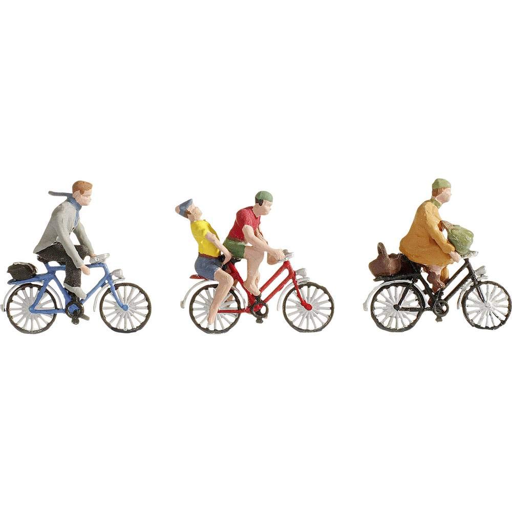 Noch 15898 Cyclists #2 ( With 3 Bicycles ) HO Figures Set