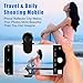 Weseecase Smartphone Camera Mirror Reflection Clip Kit, Universal, Adjustable, Black